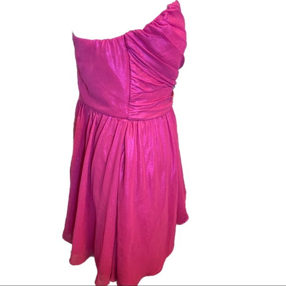 Fuscia, Pink Optimism midi dress. Super fun & the standout of the room. Sz 13/14 - Picture 5 of 8